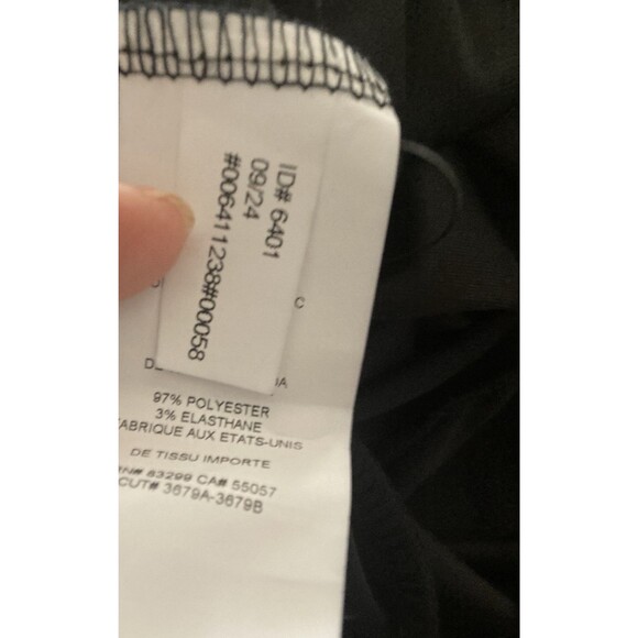 Express Velvet High Neck Tank Sz XS Black Metallic Stripe Keyhole Stretch NWOT - Picture 8 of 11